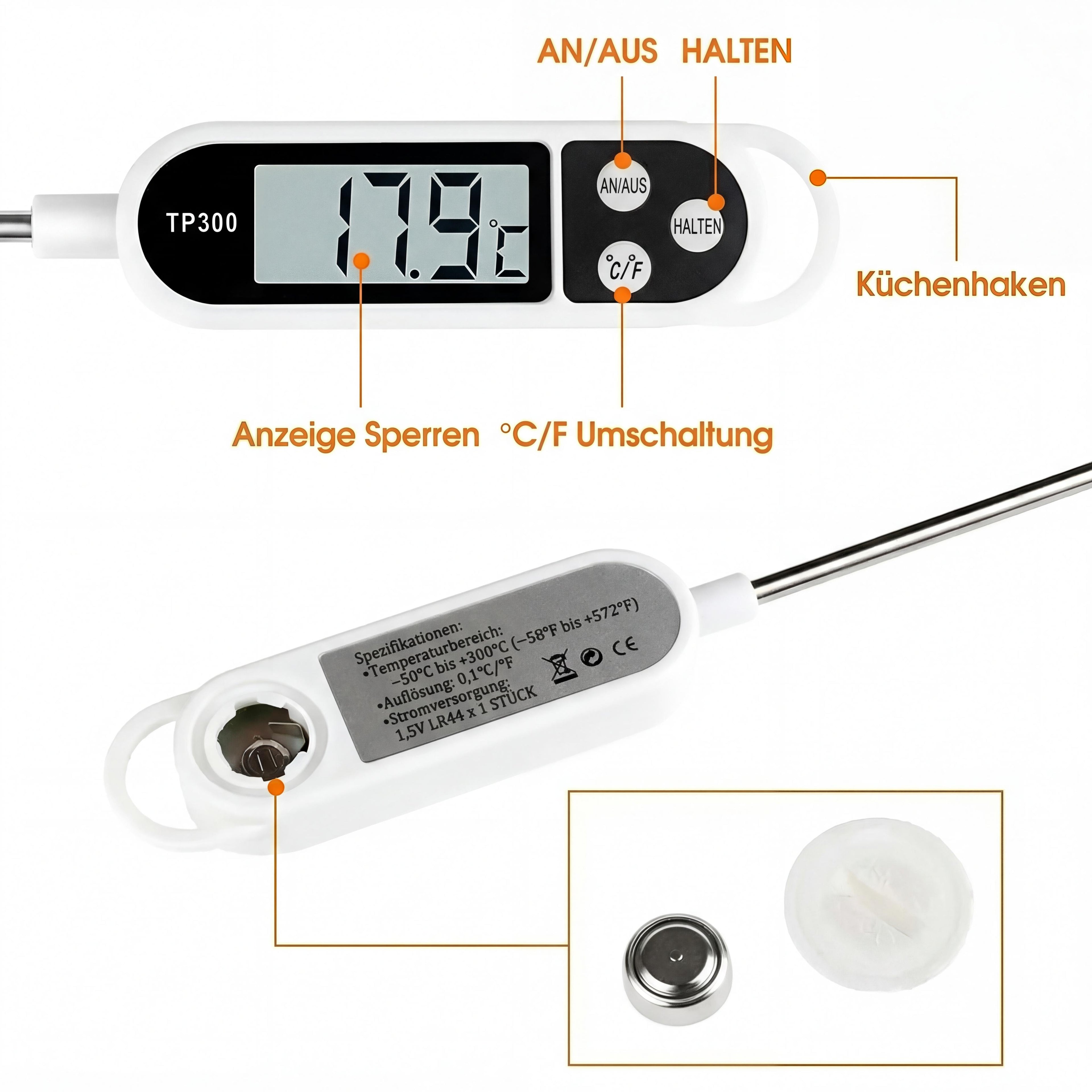 Digitales Küchenthermometer LCD Display